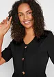 Katoenen midi jurk met knoopsluiting, bonprix