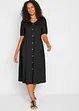 Katoenen midi jurk met knoopsluiting, bonprix