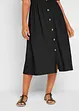 Katoenen midi jurk met knoopsluiting, bonprix
