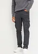 Regular fit cargo broek van flanel met bandplooien, straight, bonprix