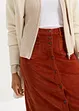 Stretch corduroy midi rok met knoopsluiting, bonprix