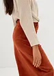 Stretch corduroy midi rok met knoopsluiting, bonprix