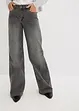 Wide leg jeans mid waist, stretch, bonprix