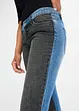 Straight jeans met low waist en colourblocking, bonprix