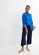 Lange mousseline blouse van katoen, bonprix