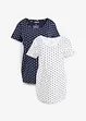Zwangerschapsshirt (set van 2) met biologisch katoen, bonprix