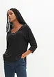 Shirt met 3/4 mouwen in een mix van viscose en elastan, bonprix