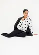 Longsleeve van gestructureerde crêpe, bonprix