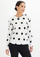 Longsleeve van gestructureerde crêpe, bonprix