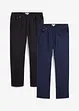 Regular fit instapbroek van katoen, straight (set van 2), bonprix