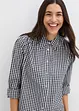 Oversized geruite blouse met pofmouwen, bonprix