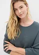 Geribde oversized trui van viscosemix, bonprix