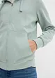 Sweater met capuchon en ritssluiting, bonprix