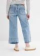Wide leg jeans mid waist, cropped, bonprix