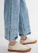 Wide leg jeans mid waist, cropped, bonprix