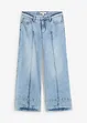 Wide leg jeans mid waist, cropped, bonprix