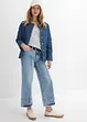 Wide leg jeans mid waist, cropped, bonprix