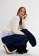 Fijn gebreide trui met blouse-inzet, bonprix