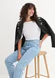 Shirt met boothals, halflange mouw, bonprix