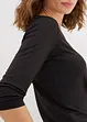 Shirt met rond hals en 3/4 mouwen, bonprix