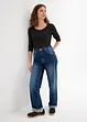 Shirt met rond hals en 3/4 mouwen, bonprix