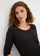 Shirt met rond hals en 3/4 mouwen, bonprix