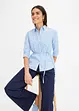 Gestreepte blouse met ceintuur, bonprix