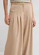 Bandplooibroek met hoge band van viscose-mix, bonprix