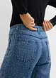Wide leg jeans, mid waist, met strass, bonprix