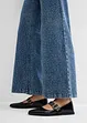 Wide leg jeans, mid waist, met strass, bonprix