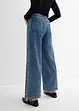 Wide leg jeans, mid waist, met strass, bonprix