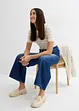 Wide leg jeans, mid waist, comfortabele band, bonprix
