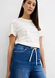 Wide leg jeans, mid waist, comfortabele band, bonprix