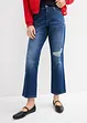 Straight jeans, mid waist, cropped, bonprix