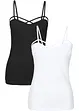 Top met spaghettibandjes (set van 2), bonprix