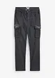 Cargo broek van stretch, washed look, straight, bonprix