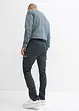 Cargo broek van stretch, washed look, straight, bonprix