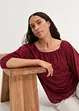 Katoenen shirtblouse met carréhals, halflange mouw, bonprix