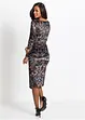 Fluwelen wikkeljurk met dessin, BODYFLIRT boutique