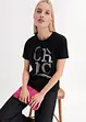 T-shirt met glitterprint, bonprix