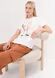 T-shirt met glitterprint, bonprix