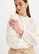 Blouse met bloemenapplicatie, bonprix