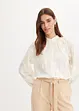 Blouse met bloemenapplicatie, bonprix