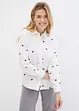 Mousselline blouse met hartjes, bonprix