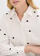 Mousselline blouse met hartjes, bonprix