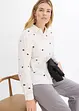 Mousselline blouse met hartjes, bonprix