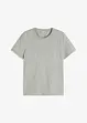 Shirt met gebreide boordjes en glittergaren, bonprix