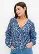 Gedessineerde blouse met volants, bonprix