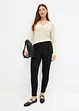 Imitatieleren broek met comfortabele band, bonprix