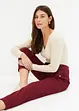 Lichte twill broek in paperbag stijl, bonprix